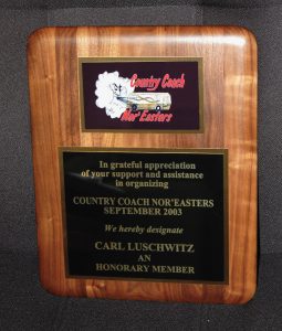 Country coach Plaque